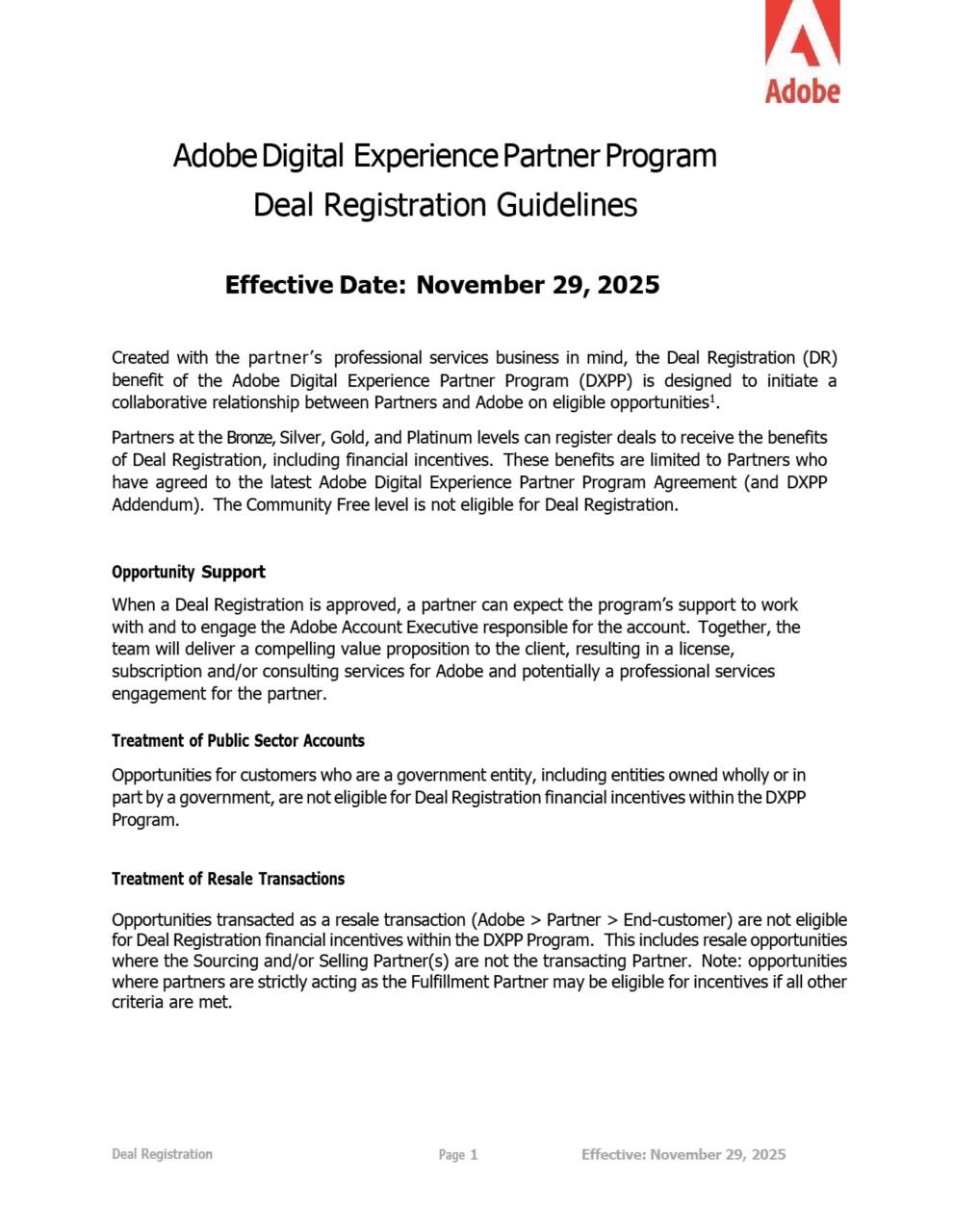 Deal Registration Incentive Asset Preview